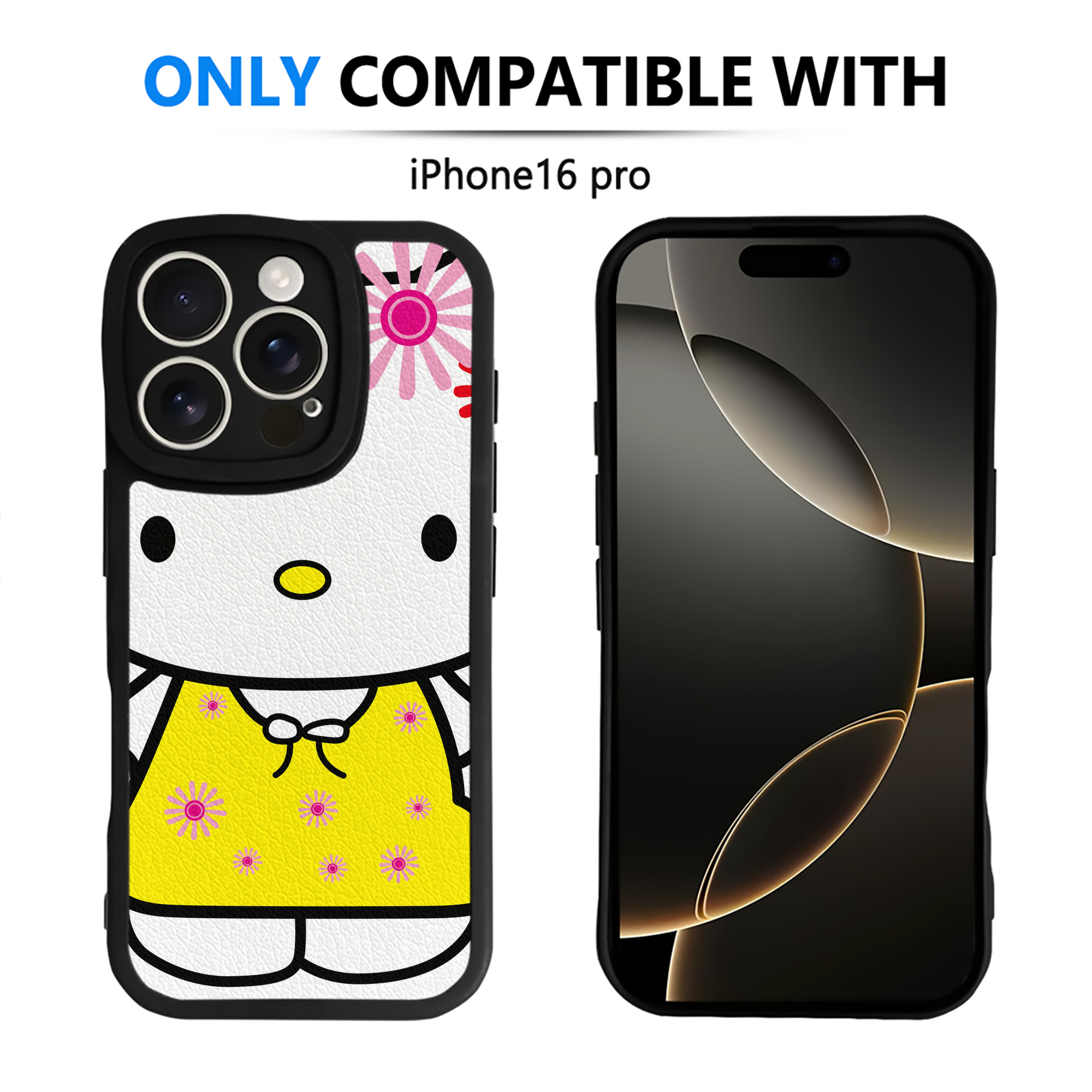 （画像用） Hello Kitty ハローキティ 【iPhone 16シリーズ対応】シリコンスマホケース（レザー調） 材質：シリコン